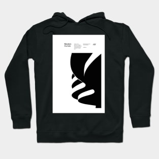 Modern Curves 07, Modern Architecture Design, minimalist Design, Modern Art, Typographic, Helvetica Hoodie